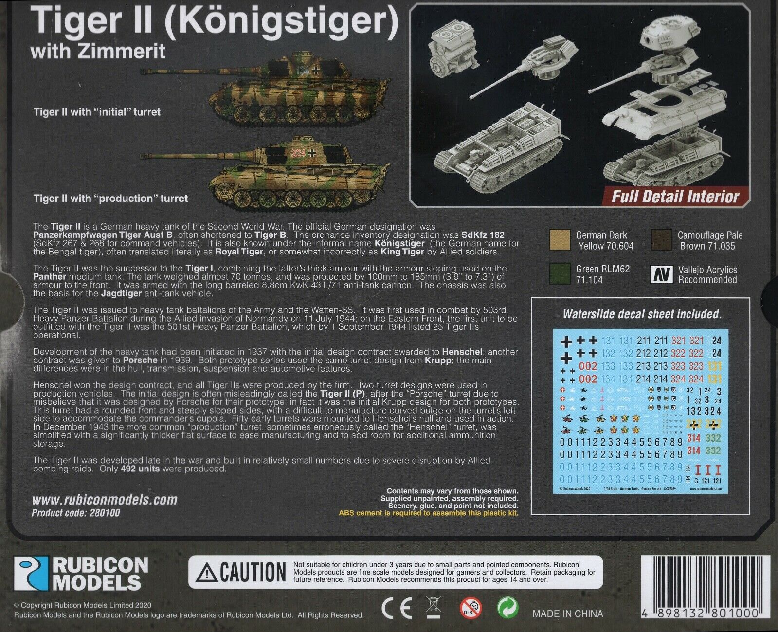 Rubicon Models 1/56 Tiger 2 - Image 2