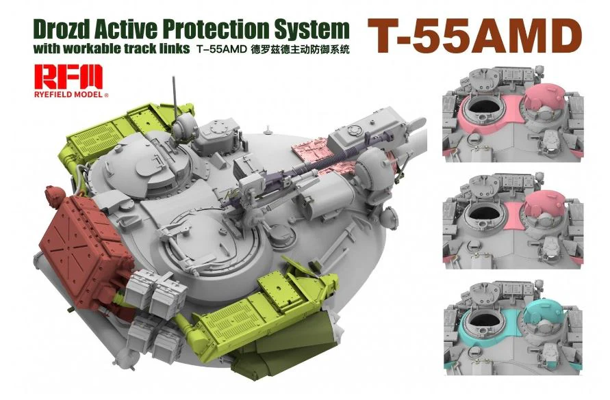 Ryefield Model 1/35 T-55AMD Drozd Active Protection System - Image 3