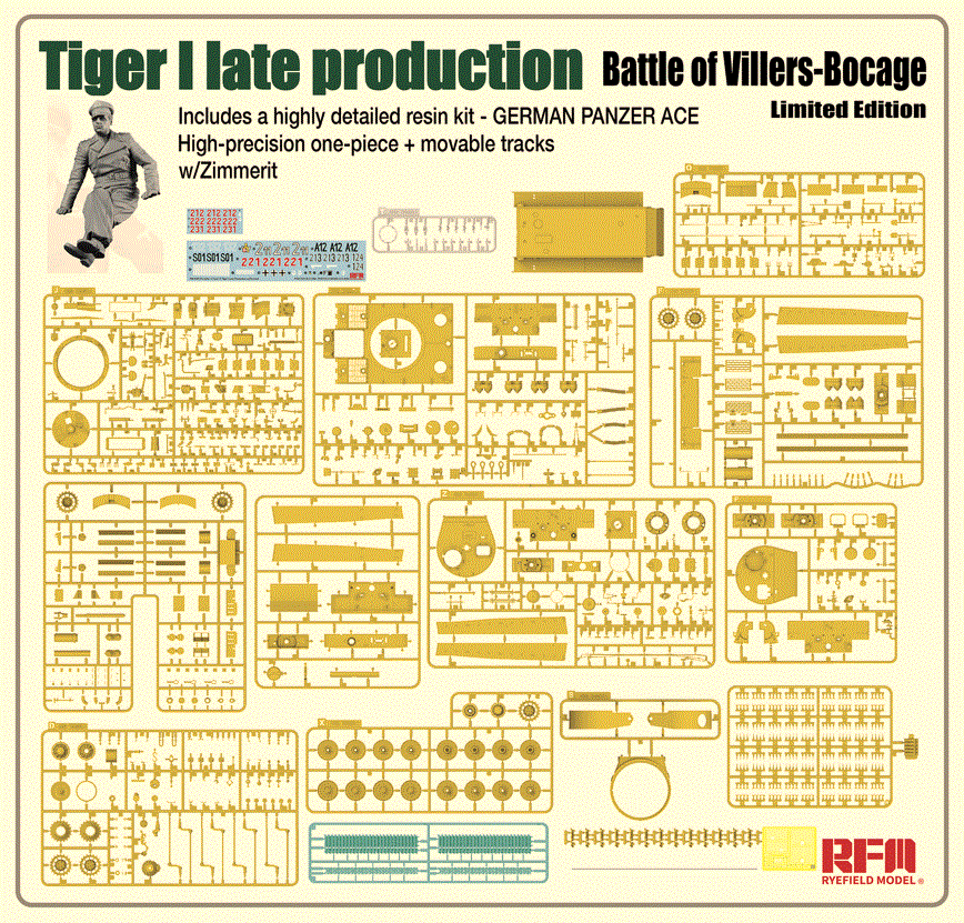 Ryefield model 1/35 Tiger 1 Late Production Battle of Villers-Bocage LE - Image 2
