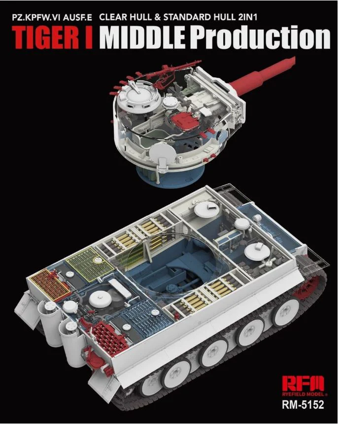 Ryefield Model 1/35 Tiger I Mid-Production w/clear parts and full Interior - Image 3