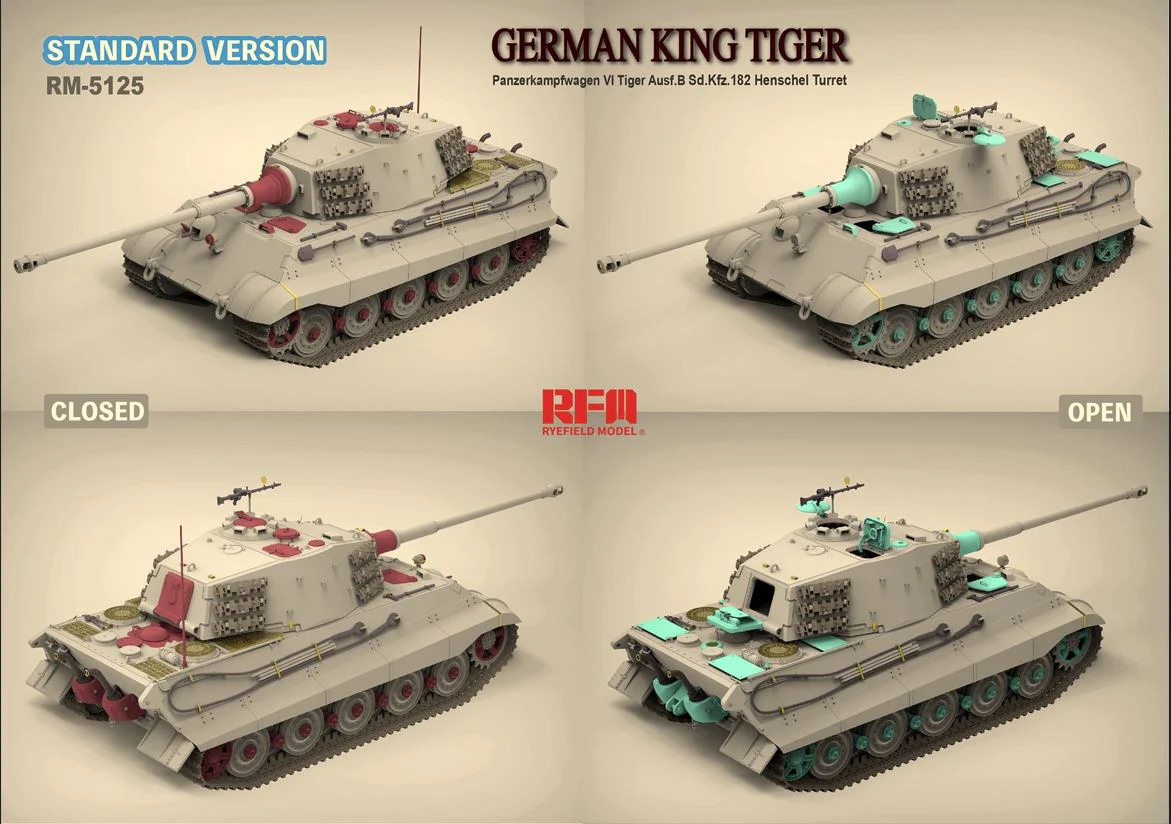 Ryefield SDKFZ 182 Tiger AUSF B King Tiger Standard Version - Image 2