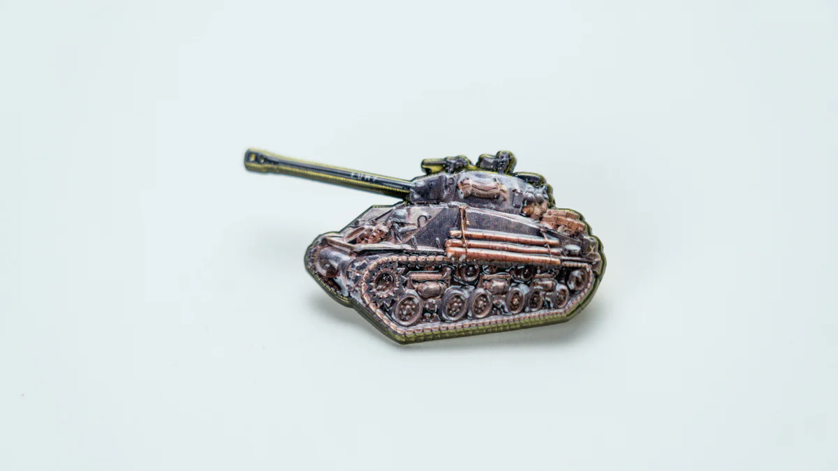 Sherman Fury Tank Pin Badge - Image 3