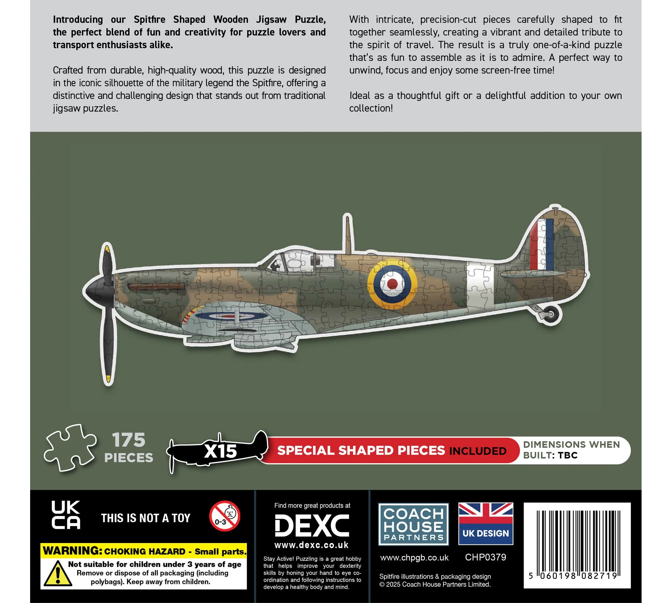 Spitfire Shaped Wooden Puzzle - Image 2