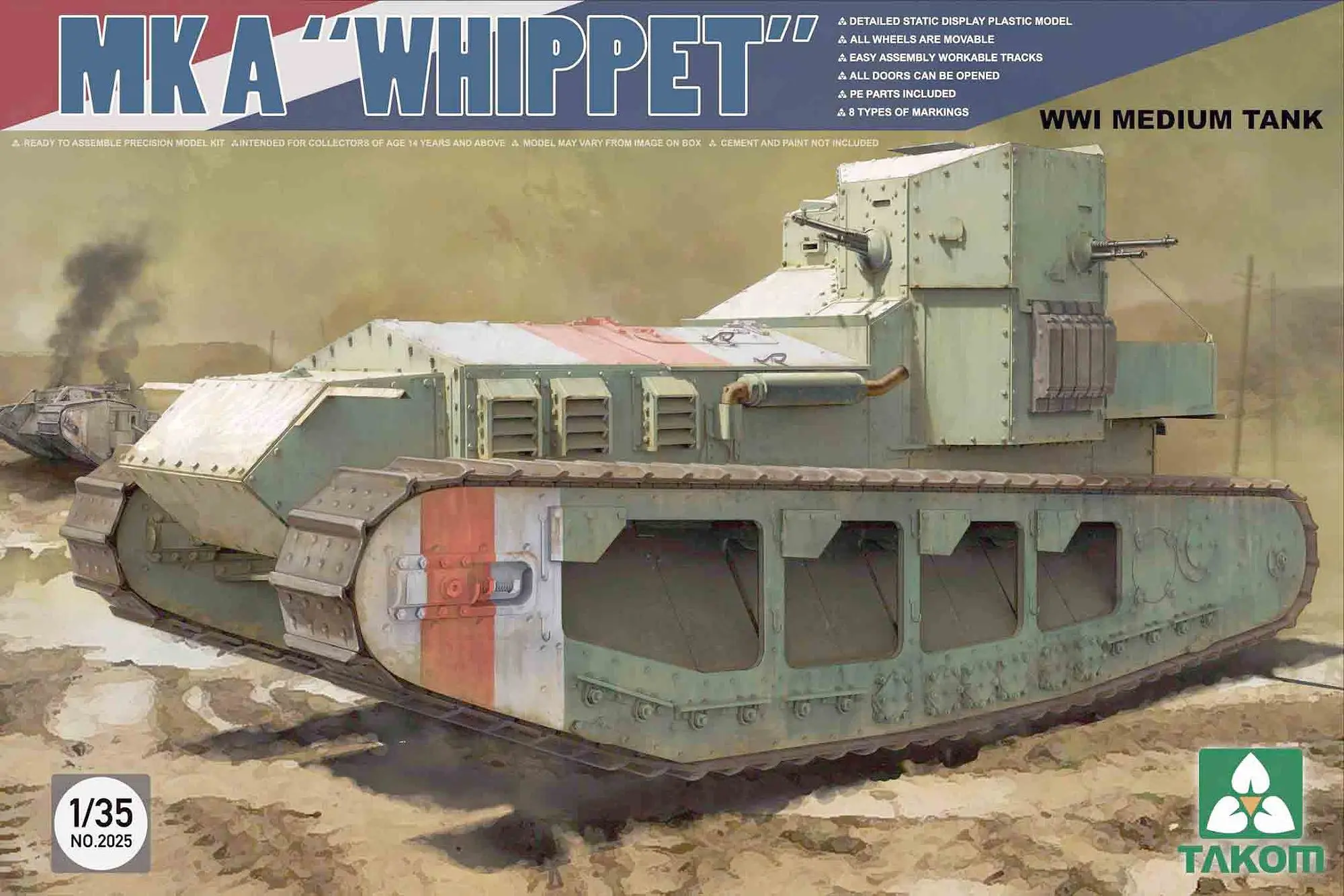 Takom 1/35 WWI Medium Tank Mk A Whippet