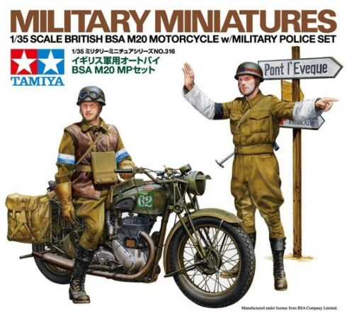 Tamiya 1/35 British BSA M20 Motorcycle with Military Police Set