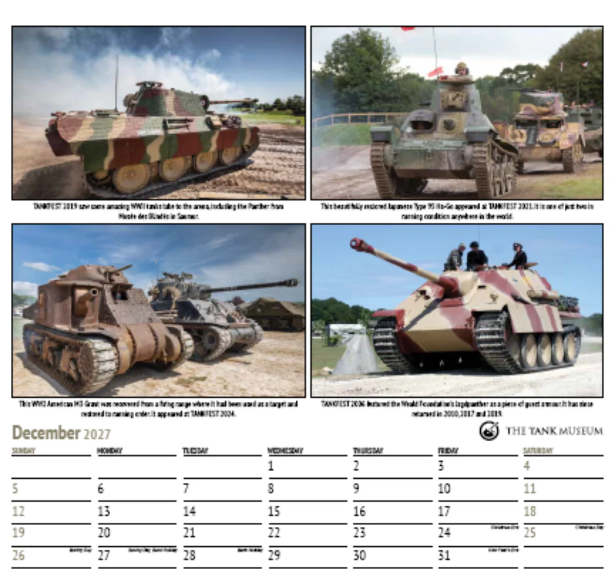 Tank Museum Calendar 2027 - Image 8