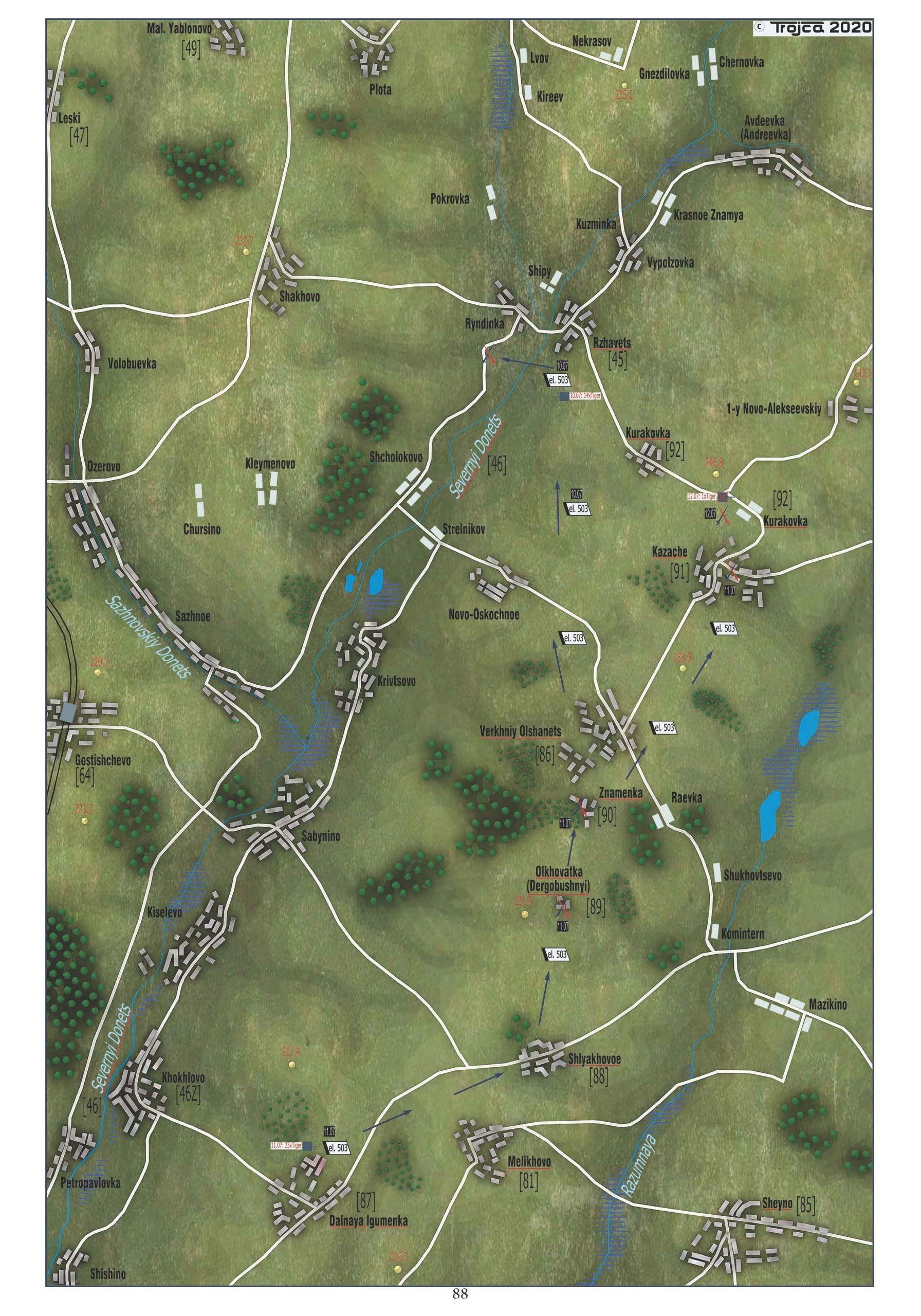 Technical and Operational History: Tiger, Map 1942-1945 East Front - Image 2