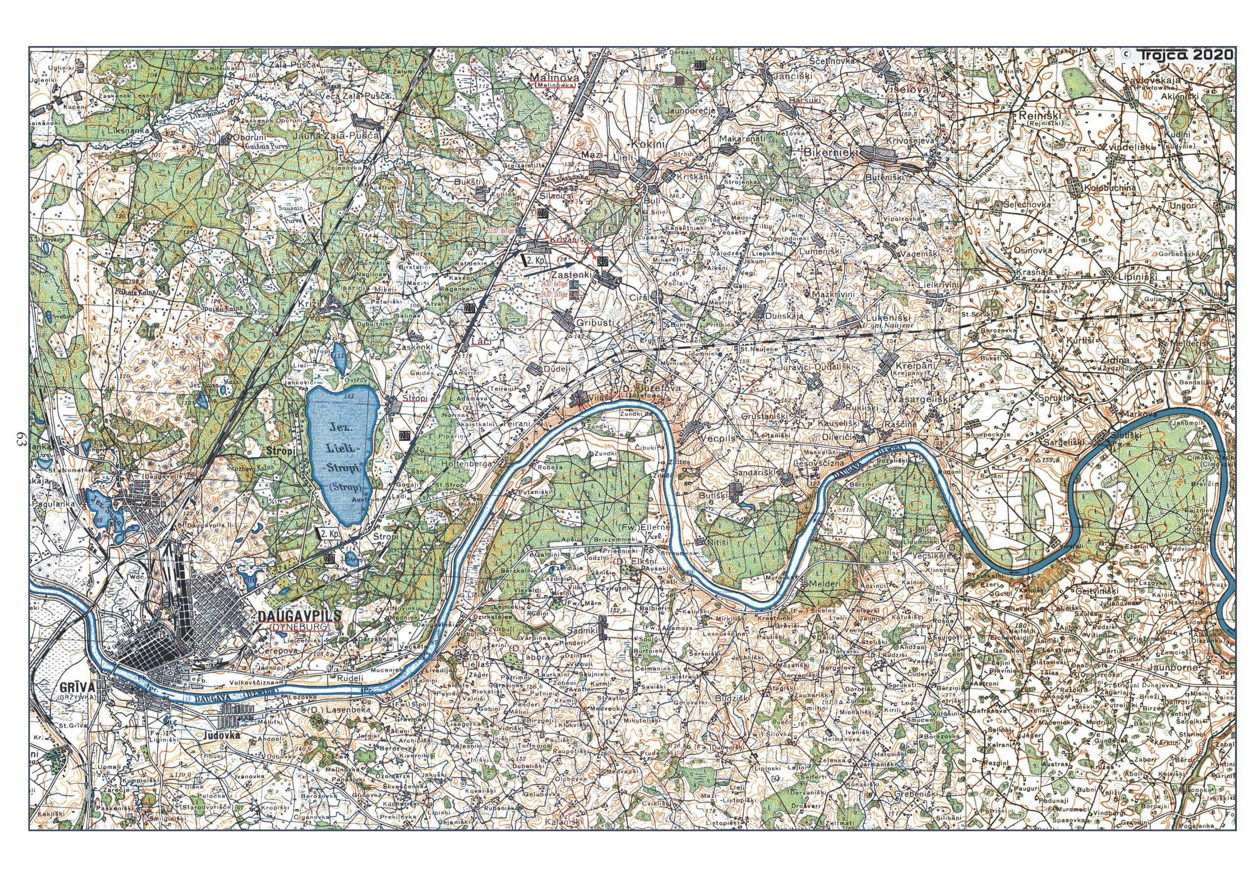 Technical and Operational History: Tiger, Map 1942-1945 East Front - Image 3