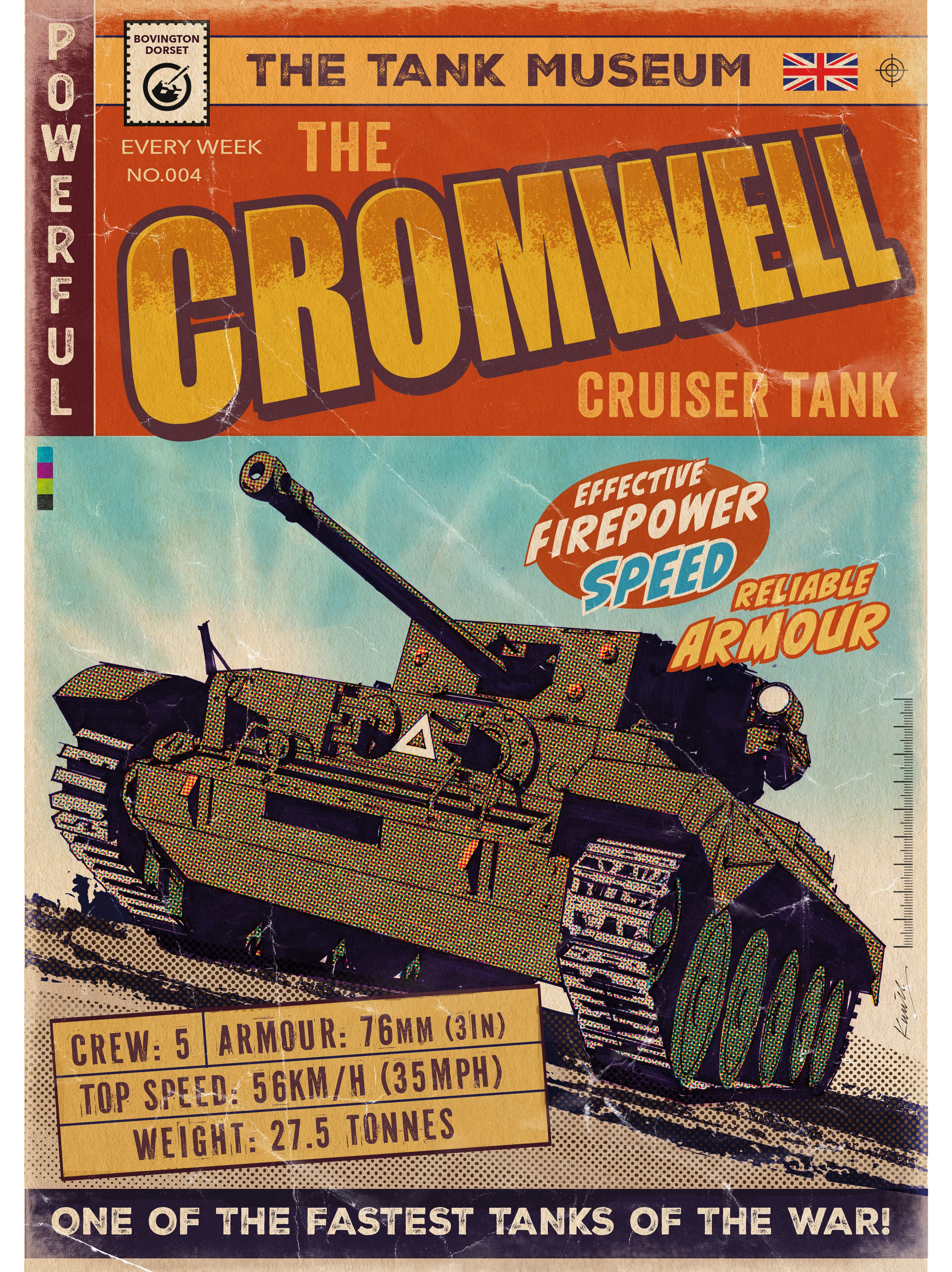 The Cromwell Cruiser Comic T-Shirt - Image 7