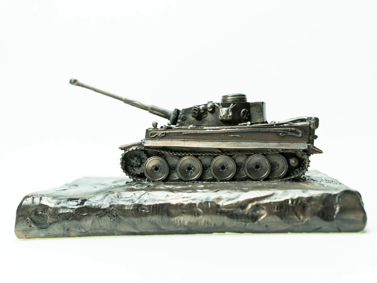 Tiger I Tank Military Figurine Cold Cast Bronze Statue Sculpture - Image 5