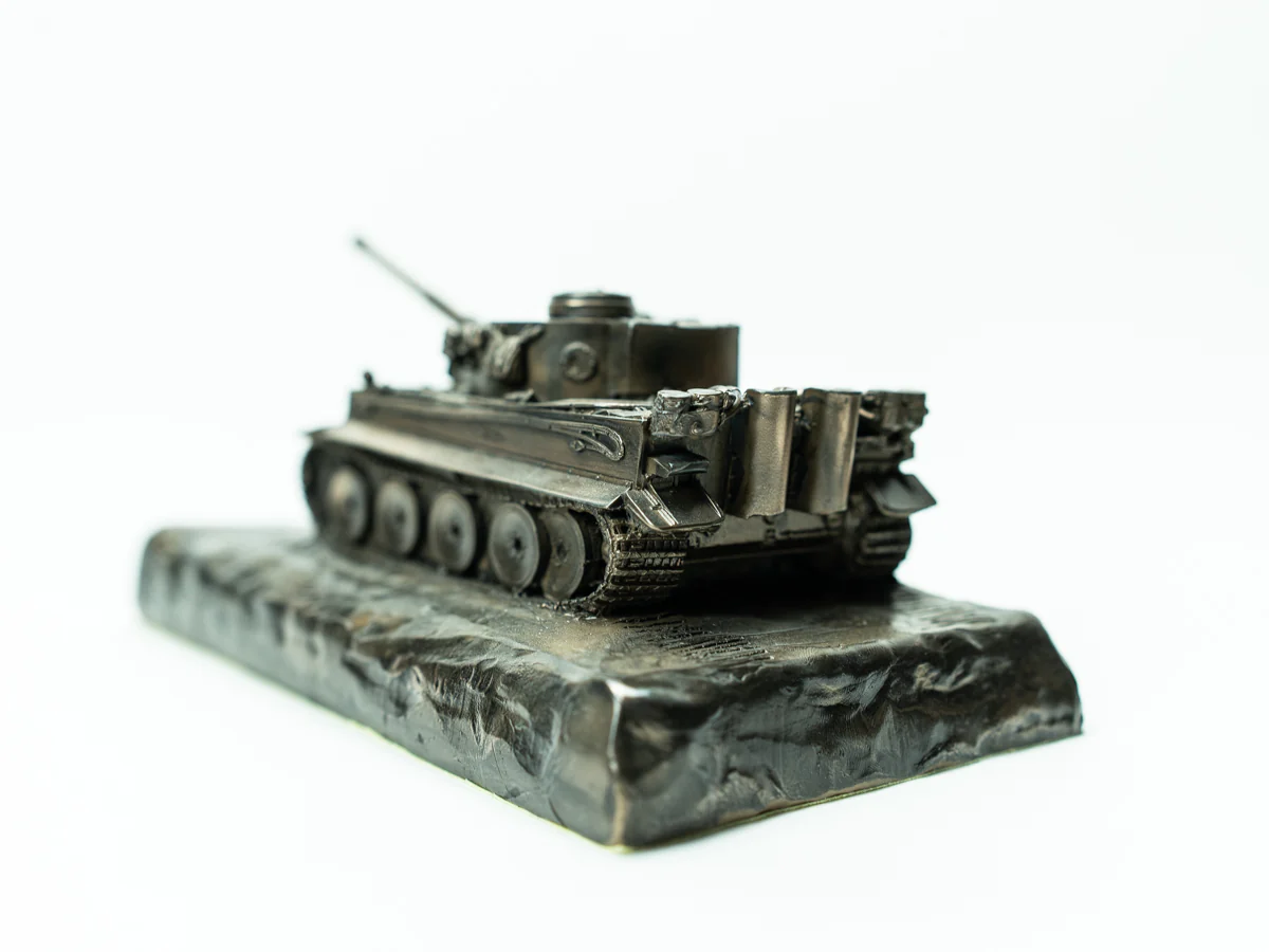 Tiger I Tank Military Figurine Cold Cast Bronze Statue Sculpture - Image 6