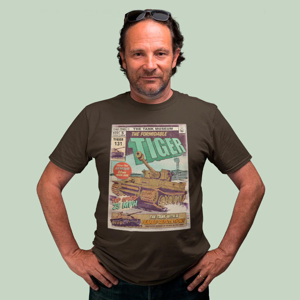 Tiger Tank Comic T-Shirt - Image 2
