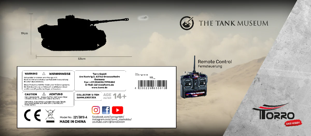 Torro Tiger 131 Remote Control Tank with BB Shooting Function - Image 14