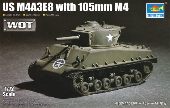 Trumpeter 1/72 M4A3E8 with 105mm Gun