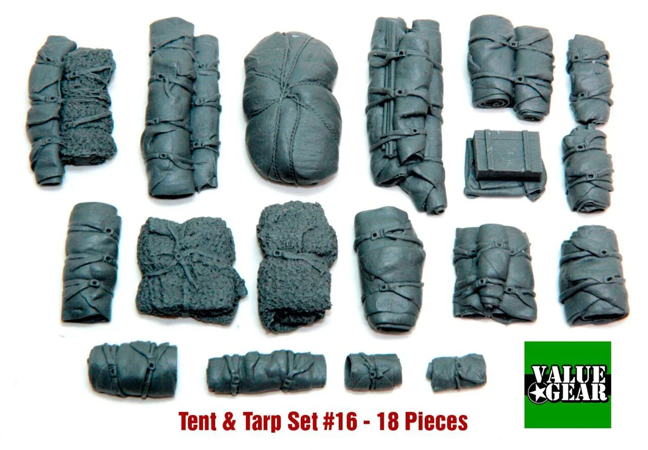 Valuegear 1/35 Tents Tarps Set #16 - vehicle stowage
