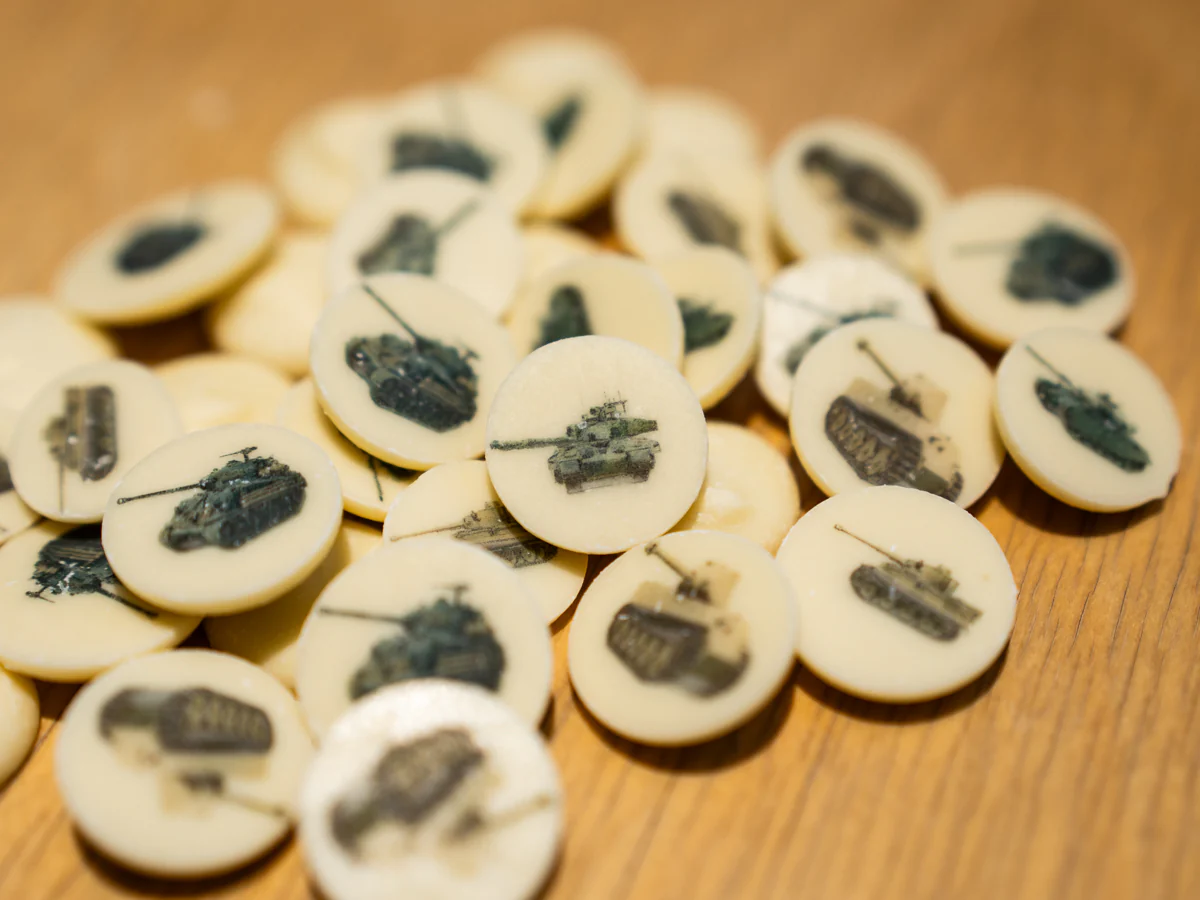 White Chocolate Tank Buttons by Military Chef - Image 2