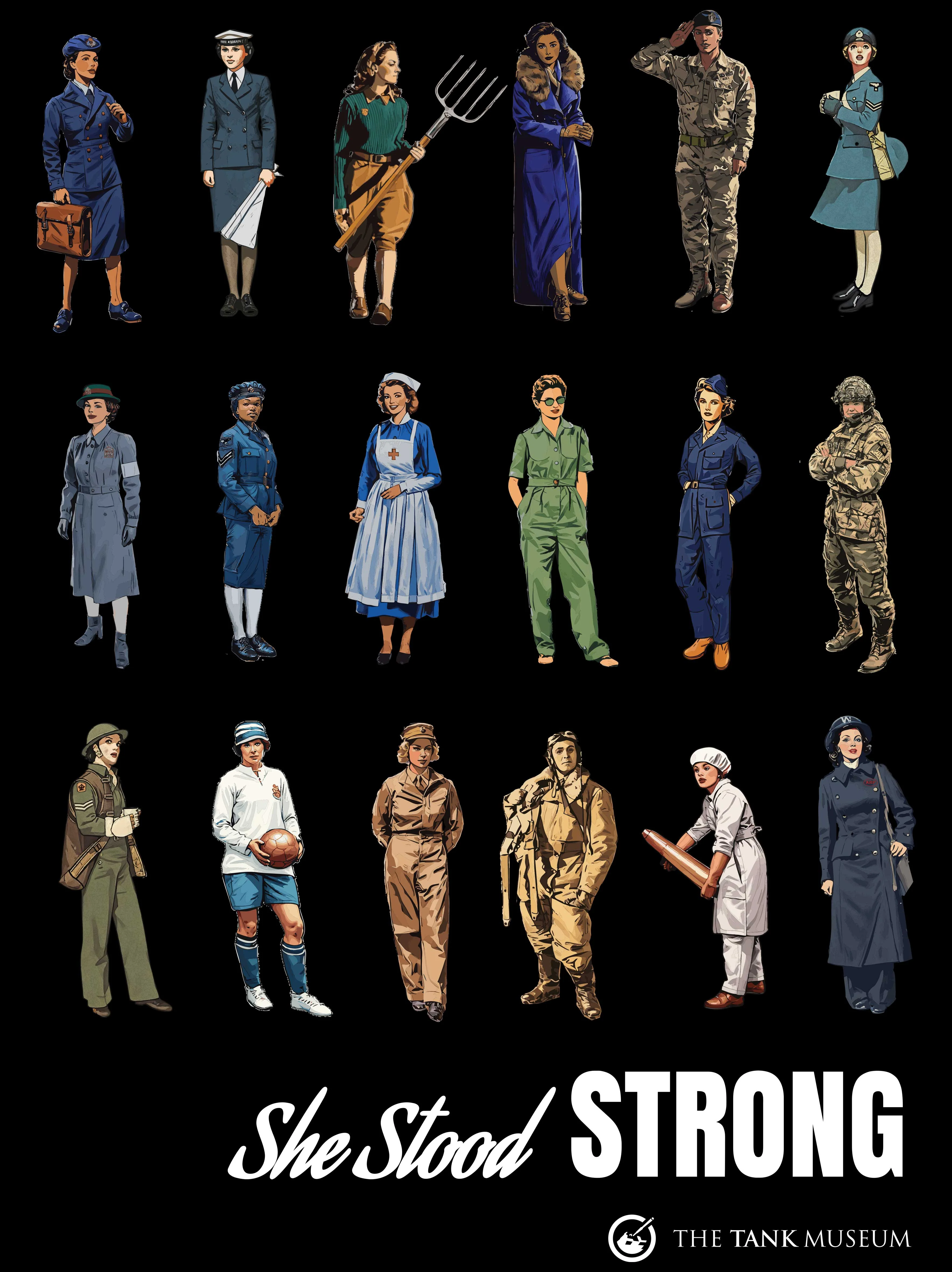 Women in Warfare 'She Stood Strong' Collection Ladies T-Shirt - Image 6