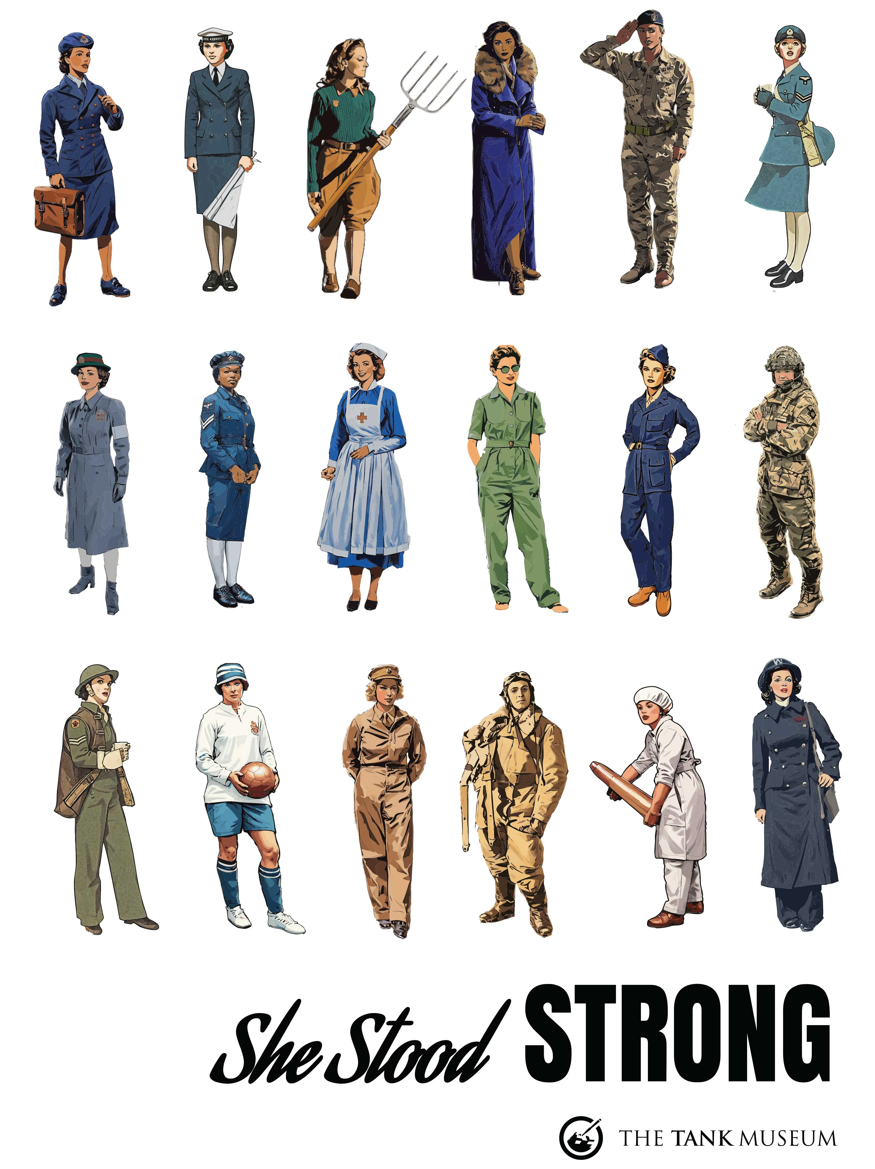 Women in Warfare 'She Stood Strong' Collection Ladies T-Shirt - Image 7