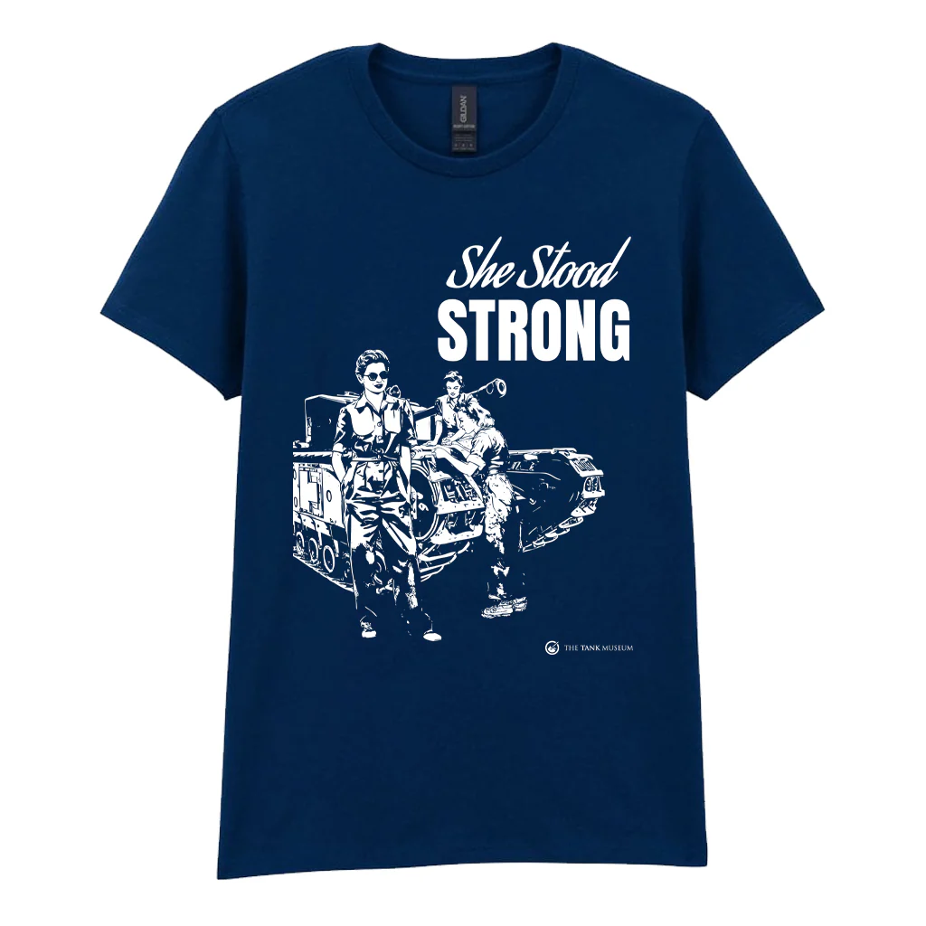 Women in Warfare 'She Stood Strong' Monochrome Ladies T-Shirt - Image 5