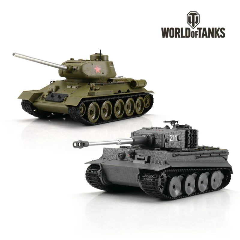 World of Tanks Remote Control Tank Set: 1/30 Scale Tiger I + T-34/85 IR - Image 2